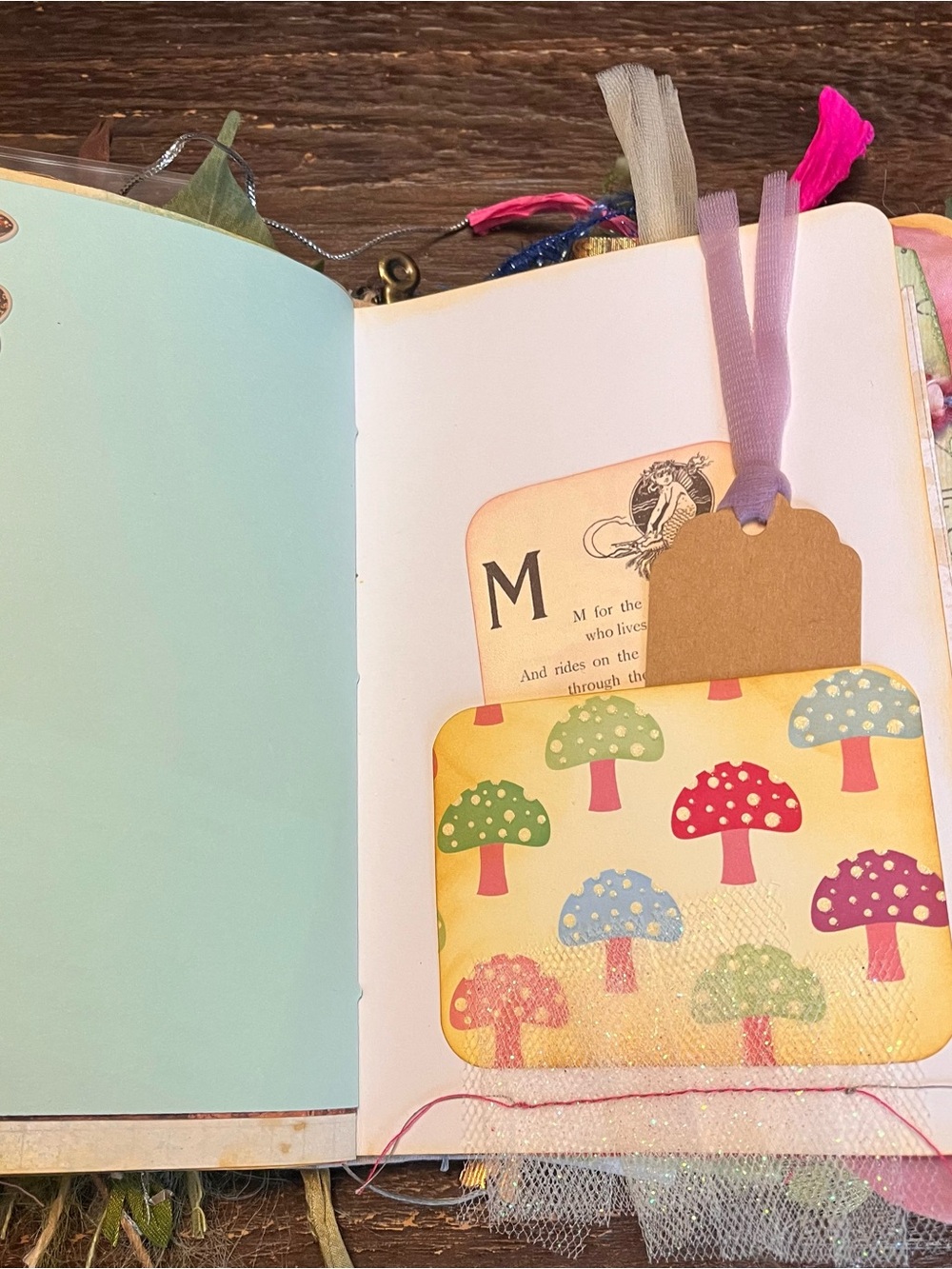 Fairy Junk Journal Grungy Floral Woodland Forest Boho Softcover 3 Signatures - Picture 13 of 16